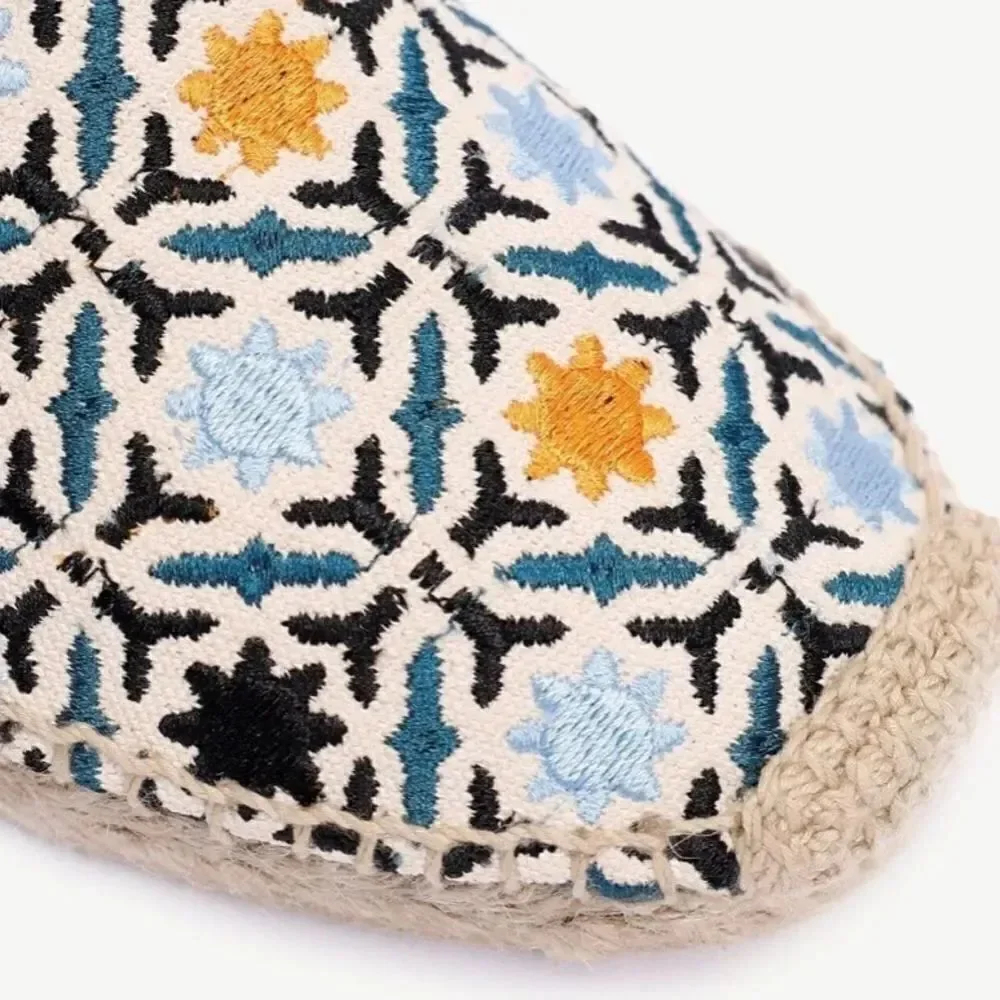Yargici espadrilles canvas colorful slip ons sz 41/10 EUC no wear